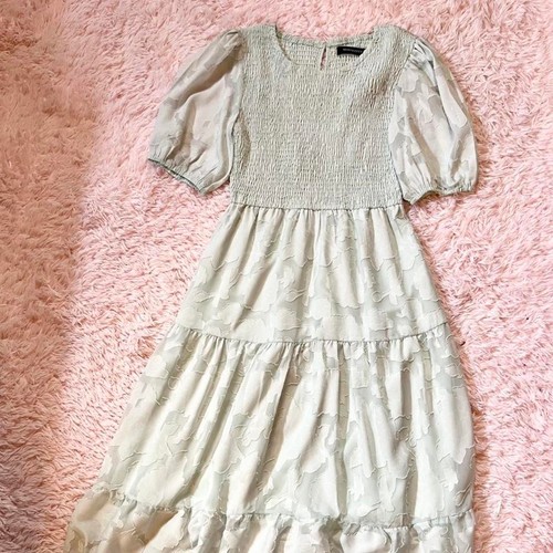 Floral smocked puff sleeve - floral,