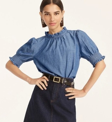 Crew smocked puff sleeve - j.crew,