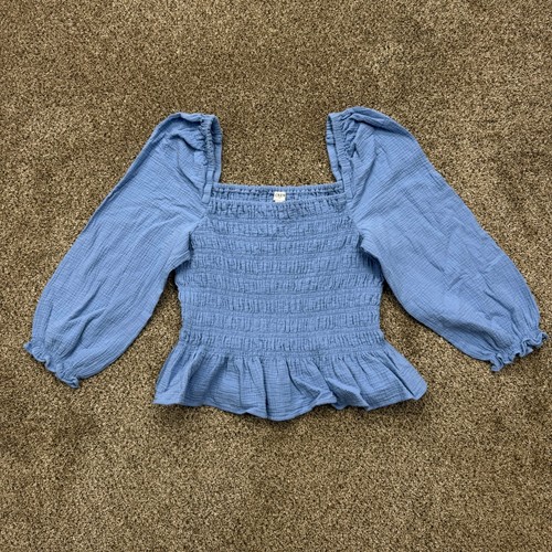 Crew smocked peplum top - j.,
