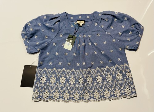 Tuckernuck blue puff sleeve - blue,
