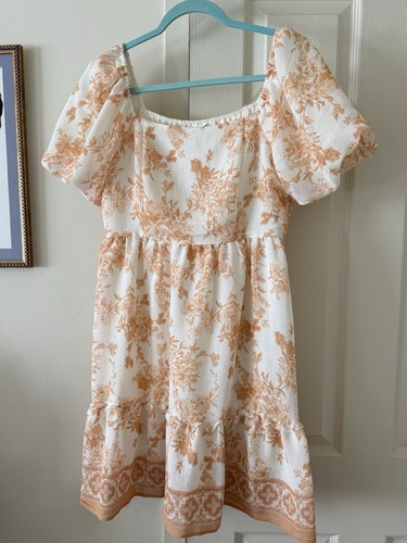 Blu pepper orange white floral - blu,