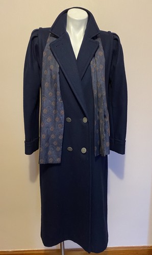 Vtg navy blue joffeld puff - ,