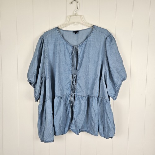 Torrid tie front - front, sleeve
