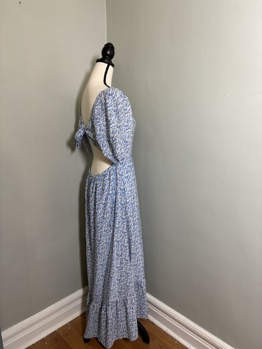 Blu pepper blue floral maxi - blu, xl