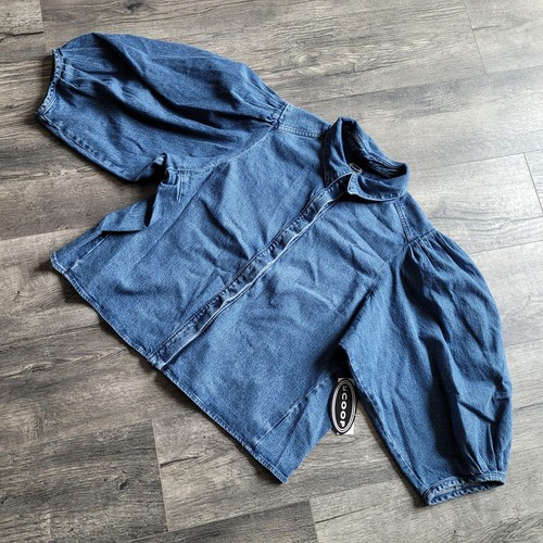 New scoop denim puff - denim,