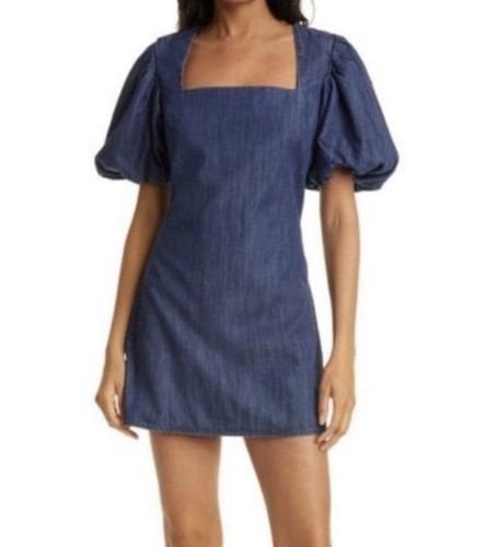 Frame nina puff sleeve - nina, denim