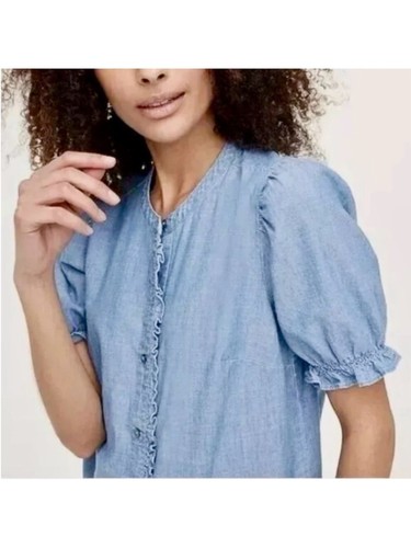 Crew chambray puff sleeve - j, puff-sleeve