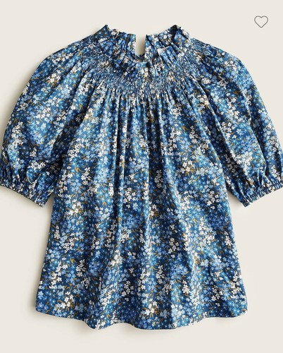 Nwt crew liberty smocked - nwt, j.