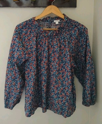 Crew floral smocked neck - floral, smocked-neck