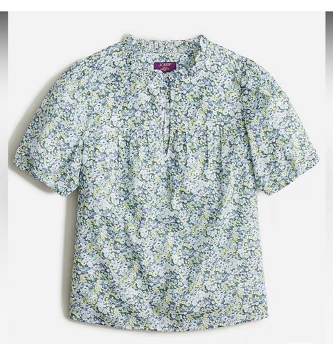 Crew ruffle trim puff - j.crew, ruffle-trim