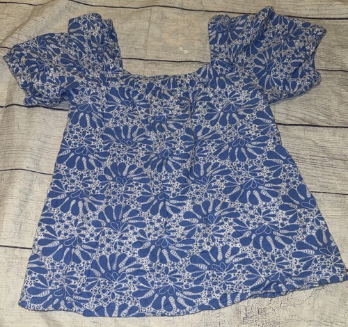 Loft blue white - blue, puff